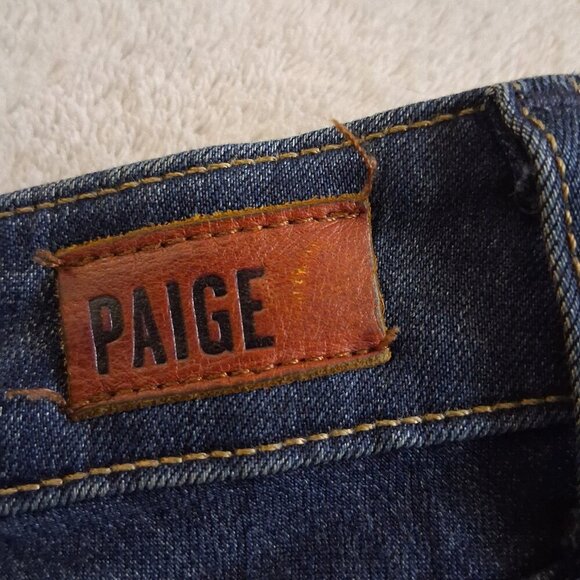 Paige Women's Size 30 Transcend Verdugo Mid Rise Ankle Skinny Dark Wash Jeans - Picture 12 of 16